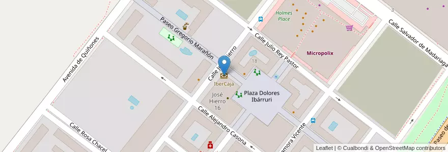 Mapa de ubicacion de IberCaja en Испания, Мадрид, Мадрид, Área Metropolitana De Madrid Y Corredor Del Henares, San Sebastián De Los Reyes.