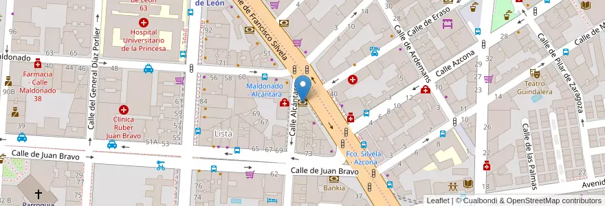 Mapa de ubicacion de IberCaja en España, Comunidad De Madrid, Comunidad De Madrid, Área Metropolitana De Madrid Y Corredor Del Henares, Madrid.