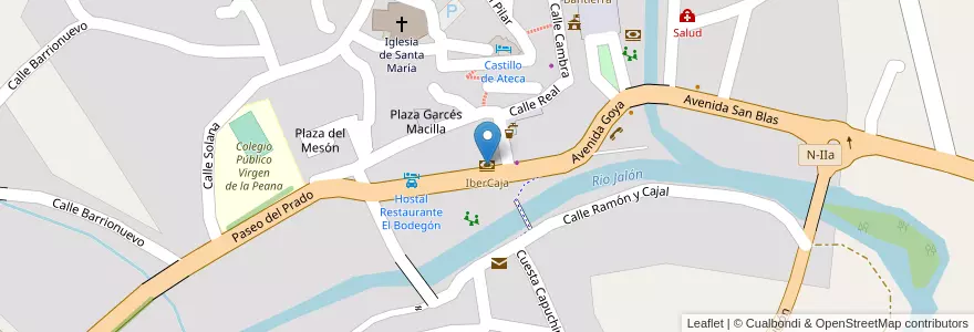 Mapa de ubicacion de IberCaja en スペイン, アラゴン州, サラゴサ, Comunidad De Calatayud, Ateca.