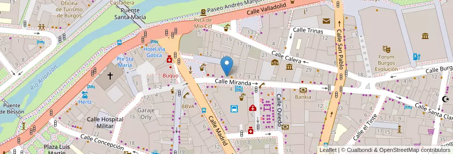 Mapa de ubicacion de Ibercaja en Espanha, Castela E Leão, Burgos, Alfoz De Burgos, Burgos.