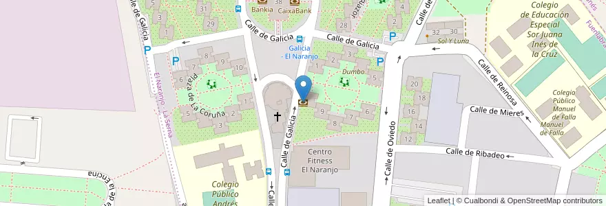 Mapa de ubicacion de IberCaja en Испания, Мадрид, Мадрид, Área Metropolitana De Madrid Y Corredor Del Henares, Fuenlabrada.