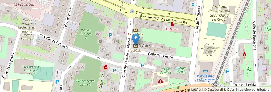 Mapa de ubicacion de IberCaja en Espanha, Comunidade De Madrid, Comunidade De Madrid, Área Metropolitana De Madrid Y Corredor Del Henares, Fuenlabrada.