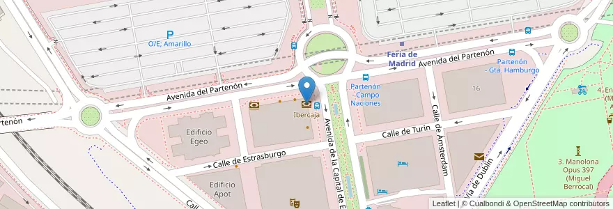 Mapa de ubicacion de Ibercaja en 스페인, Comunidad De Madrid, Comunidad De Madrid, Área Metropolitana De Madrid Y Corredor Del Henares, 마드리드.