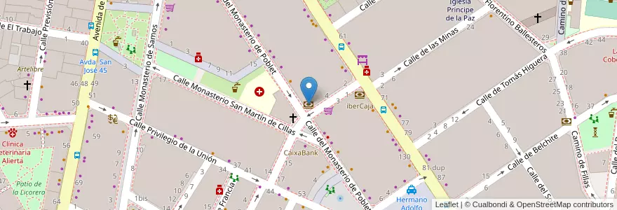 Mapa de ubicacion de iberCaja en إسبانيا, أرغون, سرقسطة, Zaragoza, سرقسطة.
