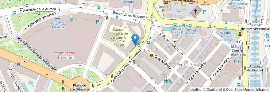 Mapa de ubicacion de iberCaja en Espanha, Andaluzia, Málaga, Málaga-Costa Del Sol, Málaga.