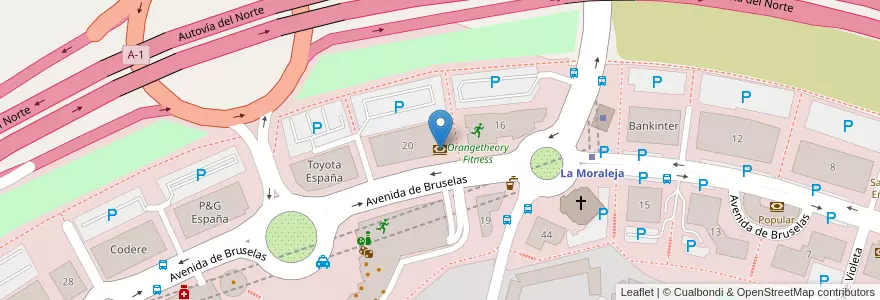 Mapa de ubicacion de Ibercaja en 西班牙, Comunidad De Madrid, Comunidad De Madrid, Área Metropolitana De Madrid Y Corredor Del Henares, Alcobendas.