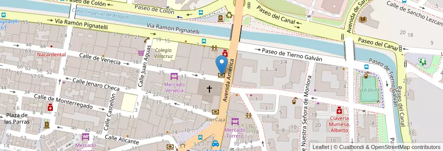 Mapa de ubicacion de IberCaja en Espanha, Aragão, Saragoça, Zaragoza, Saragoça.