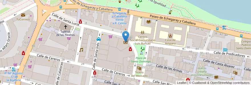 Mapa de ubicacion de IberCaja en スペイン, アラゴン州, サラゴサ, Zaragoza, サラゴサ.