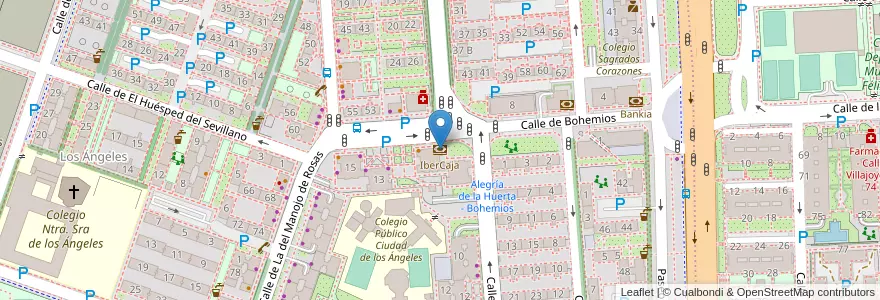 Mapa de ubicacion de IberCaja en 스페인, Comunidad De Madrid, Comunidad De Madrid, Área Metropolitana De Madrid Y Corredor Del Henares, 마드리드.