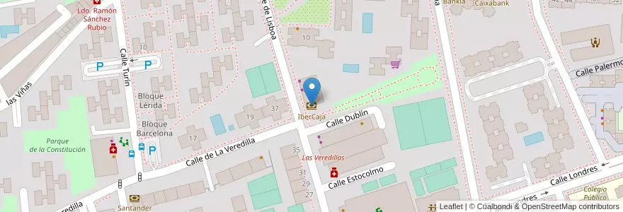 Mapa de ubicacion de IberCaja en Sepanyol, Comunidad De Madrid, Comunidad De Madrid, Área Metropolitana De Madrid Y Corredor Del Henares, Torrejón De Ardoz.