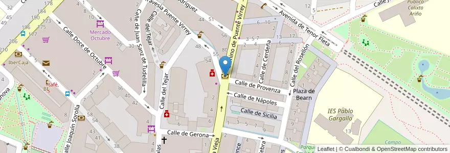 Mapa de ubicacion de IberCaja en Испания, Арагон, Сарагоса, Zaragoza, Сарагоса.