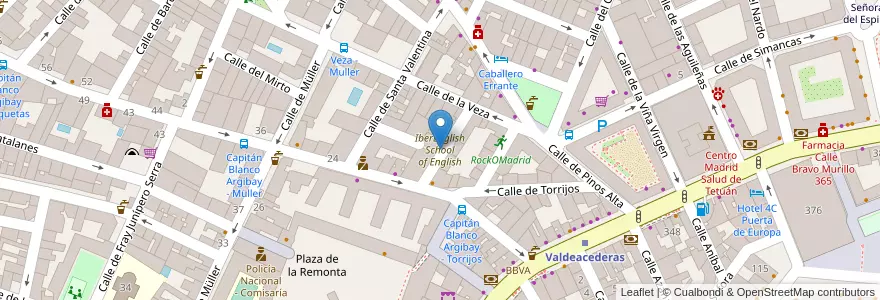 Mapa de ubicacion de IberEnglish School of English en Spain, Community Of Madrid, Community Of Madrid, Área Metropolitana De Madrid Y Corredor Del Henares, Madrid.