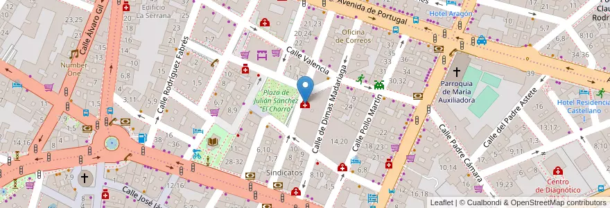 Mapa de ubicacion de Ibermutuamur en Spanien, Kastilien Und León, Salamanca, Campo De Salamanca, Salamanca.