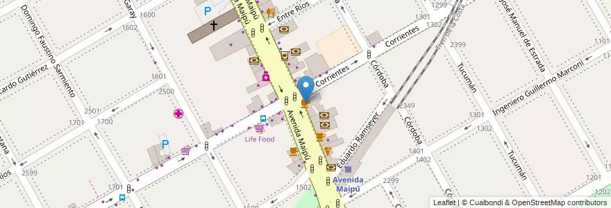 Mapa de ubicacion de Ibiza Café en Argentinië, Buenos Aires, Partido De Vicente López, Vicente López.