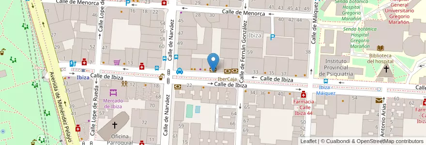 Mapa de ubicacion de IBIZA, CALLE, DE,27 en Spain, Community Of Madrid, Community Of Madrid, Área Metropolitana De Madrid Y Corredor Del Henares, Madrid.