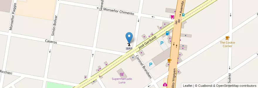 Mapa de ubicacion de IBRP en Argentine, Province De Buenos Aires, Partido De Lomas De Zamora.