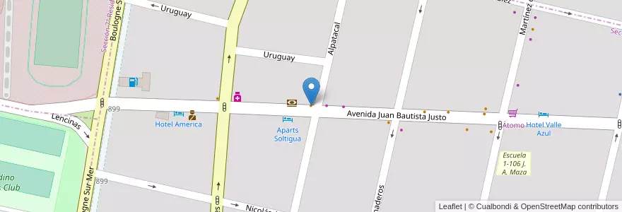 Mapa de ubicacion de Ibuki Sushi en アルゼンチン, チリ, メンドーサ州, Departamento Capital, Ciudad De Mendoza.