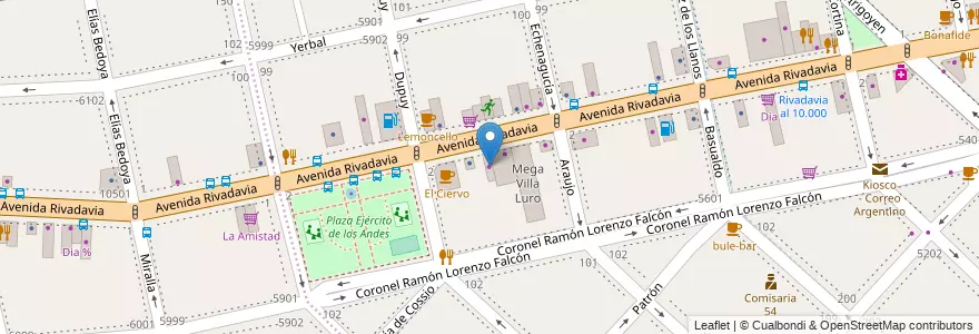 Mapa de ubicacion de IBV Neumaticos, Villa Luro en 아르헨티나, Ciudad Autónoma De Buenos Aires, Comuna 9, 부에노스아이레스, Comuna 10.