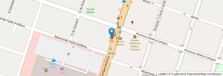 Mapa de ubicacion de ICBC en Argentinië, Buenos Aires, Partido De Moreno, Moreno.
