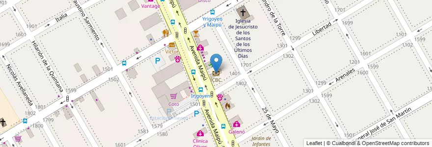 Mapa de ubicacion de ICBC en Argentina, Buenos Aires, Partido De Vicente López, Vicente López.
