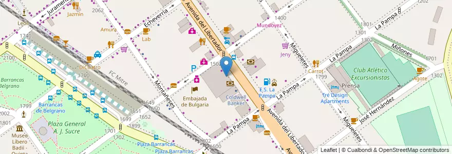 Mapa de ubicacion de ICBC, Belgrano en 阿根廷, Ciudad Autónoma De Buenos Aires, 布宜诺斯艾利斯, Comuna 13.