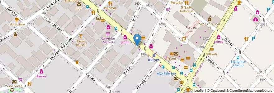 Mapa de ubicacion de ICBC, Palermo en آرژانتین, Ciudad Autónoma De Buenos Aires, Buenos Aires, Comuna 14.