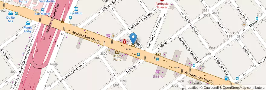 Mapa de ubicacion de ICBC, Villa Devoto en Arjantin, Buenos Aires, Comuna 11.
