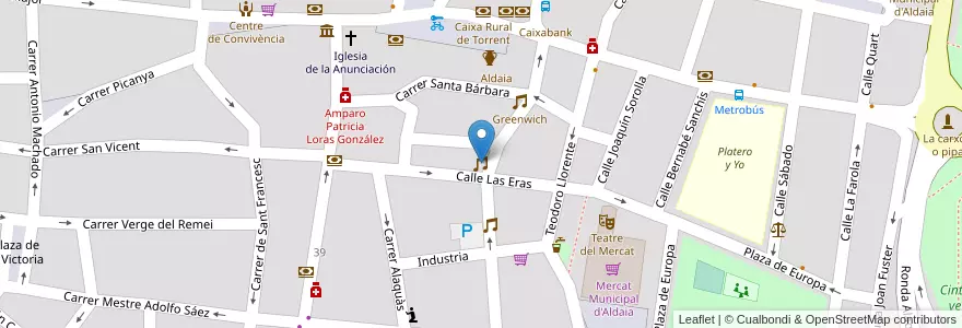 Mapa de ubicacion de Idem en スペイン, バレンシア州, València / Valencia, L'Horta Oest, Aldaia.