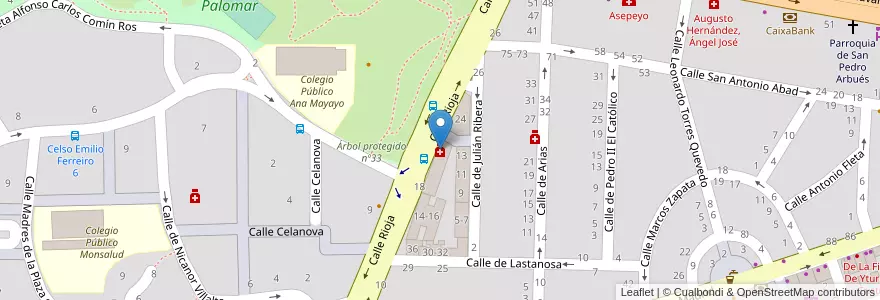 Mapa de ubicacion de Idoipe Tomás, María Concepción en スペイン, アラゴン州, サラゴサ, Zaragoza, サラゴサ.