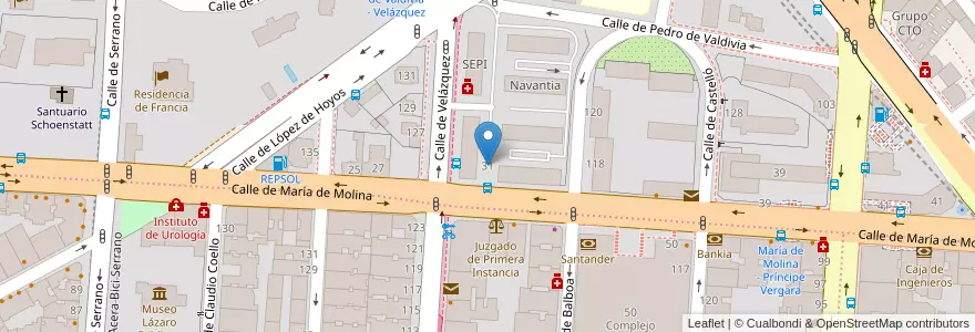 Mapa de ubicacion de IE Business School en Испания, Мадрид, Мадрид, Área Metropolitana De Madrid Y Corredor Del Henares, Мадрид.