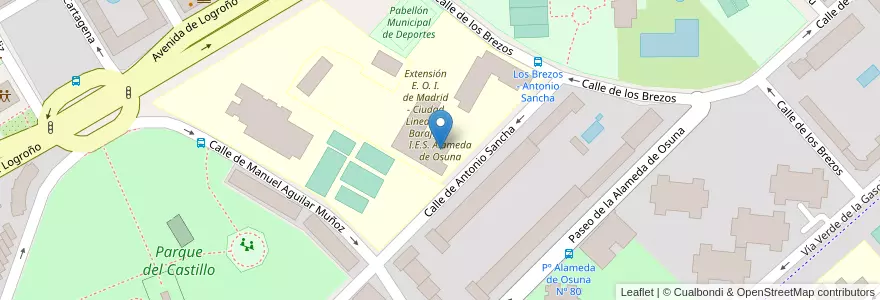 Mapa de ubicacion de I.E.S. Alameda de Osuna en Espanha, Comunidade De Madrid, Comunidade De Madrid, Área Metropolitana De Madrid Y Corredor Del Henares, Madrid.