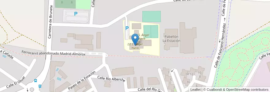 Mapa de ubicacion de I.E.S. Ángel Ysern en Испания, Мадрид, Мадрид, Comarca Sur, Navalcarnero.