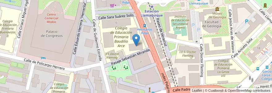 Mapa de ubicacion de IES Doctor Fleming en Spanje, Asturië, Asturië, Oviedo.
