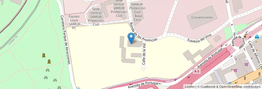 Mapa de ubicacion de IES Escuela de la Vid e Industrias Lácteas en 스페인, Comunidad De Madrid, Comunidad De Madrid, Área Metropolitana De Madrid Y Corredor Del Henares, 마드리드.