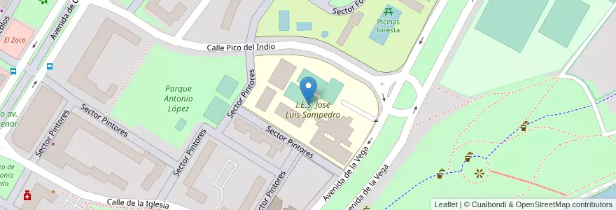 Mapa de ubicacion de I.E.S. José Luis Sampedro en Испания, Мадрид, Мадрид, Área Metropolitana De Madrid Y Corredor Del Henares, Tres Cantos.