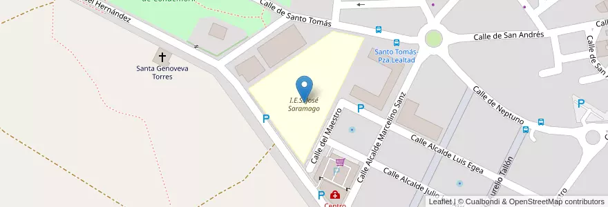 Mapa de ubicacion de I.E.S. José Saramago en España, Comunidad De Madrid, Comunidad De Madrid, Área Metropolitana De Madrid Y Corredor Del Henares, Majadahonda.