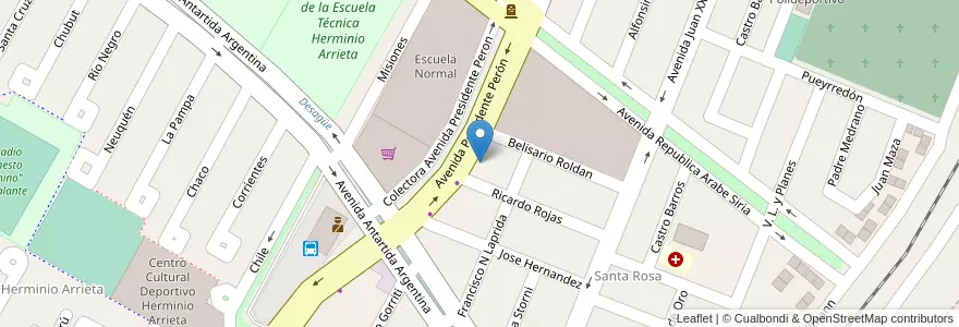 Mapa de ubicacion de I.E.S .Nº 10 en 阿根廷, Jujuy, Departamento Ledesma, Municipio De Libertador General San Martín, Libertador General San Martín.