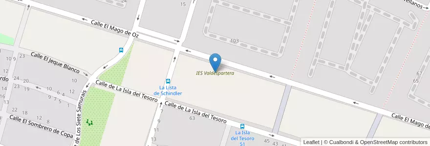 Mapa de ubicacion de IES Valdespartera en 스페인, Aragón, 사라고사, Zaragoza, 사라고사.