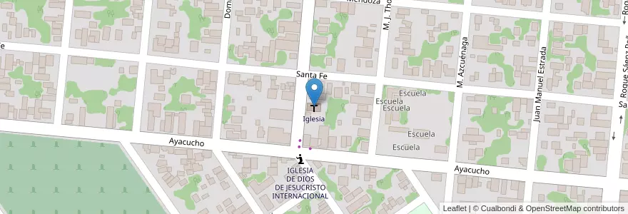 Mapa de ubicacion de Iglesia en Argentina, Formosa, Departamento Pilcomayo, Municipio De Clorinda, Clorinda.