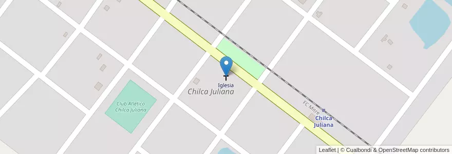 Mapa de ubicacion de Iglesia en 阿根廷, Santiago Del Estero, Departamento Salavina, Chilca Juliana.