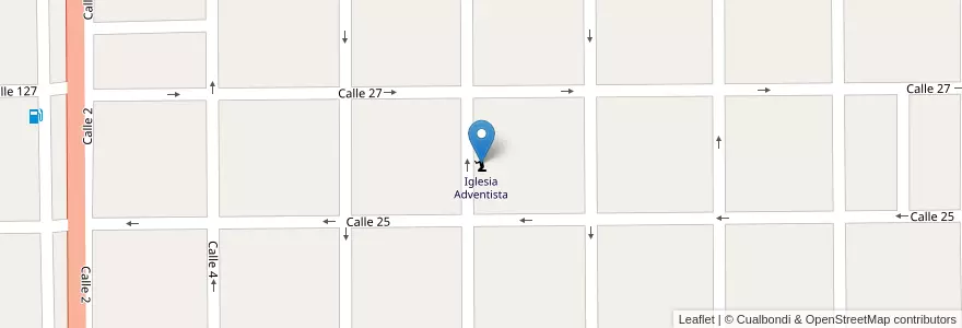 Mapa de ubicacion de Iglesia Adventista en Аргентина, Санта-Фе, Departamento General Obligado, Municipio De Las Toscas.