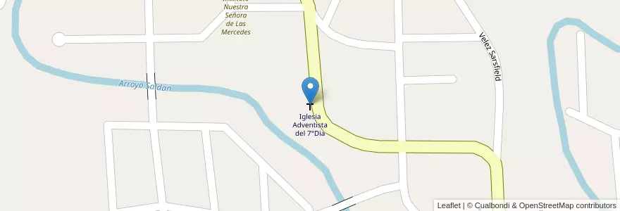 Mapa de ubicacion de Iglesia Adventista del 7°Dia en Argentina, Córdoba, Departamento Colón, Pedanía Río Ceballos, Municipio De Unquillo.