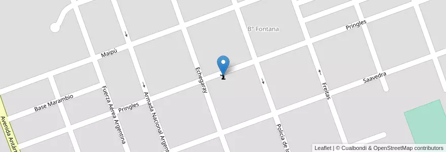 Mapa de ubicacion de Iglesia Adventista del Bº Fontana en アルゼンチン, フォルモサ州, Departamento Formosa, Municipio De Formosa, Formosa.
