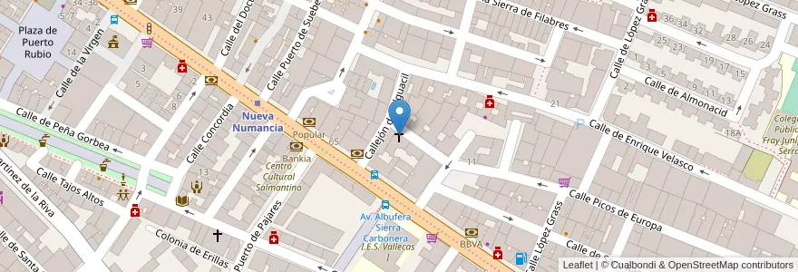 Mapa de ubicacion de Iglesia Bautista de Vallecas en Spagna, Comunidad De Madrid, Comunidad De Madrid, Área Metropolitana De Madrid Y Corredor Del Henares, Madrid.