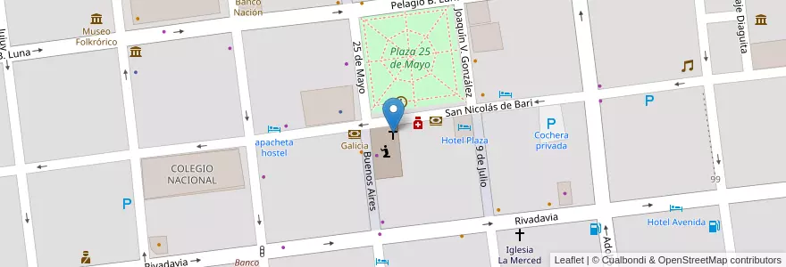 Mapa de ubicacion de Iglesia Catedral en الأرجنتين, La Rioja, Departamento Capital, La Rioja.