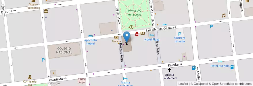 Mapa de ubicacion de Iglesia Catedral en Arjantin, La Rioja, Departamento Capital, La Rioja.