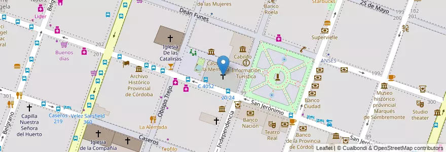 Mapa de ubicacion de Iglesia Catedral en Аргентина, Кордова, Departamento Capital, Pedanía Capital, Córdoba, Municipio De Córdoba.