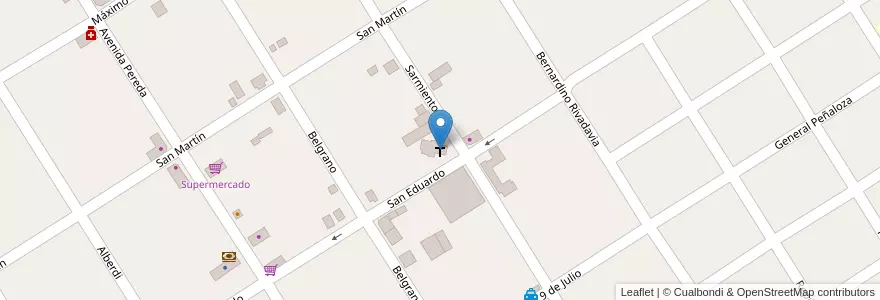 Mapa de ubicacion de Iglesia Católica San Eduardo en Arjantin, Buenos Aires, Partido De Cañuelas.