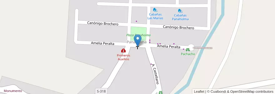 Mapa de ubicacion de Iglesia Centenaria de Nuestra Señora del Rosario en 아르헨티나, Córdoba, Departamento San Alberto, Pedanía Panaholma, Comuna De Panaholma.