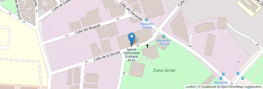 Mapa de ubicacion de Iglesia Comunidad Cristiana de Fe en Espanha, Comunidade De Madrid, Comunidade De Madrid, Área Metropolitana De Madrid Y Corredor Del Henares, Madrid.